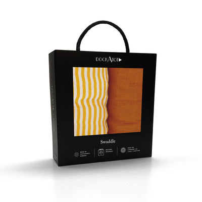 DockATot Swaddle - Golden Stripe / Pumpkin Spice (In Stock)