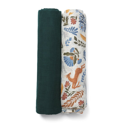 DockATot Swaddle - Woodland / Deep Teal (In Stock)