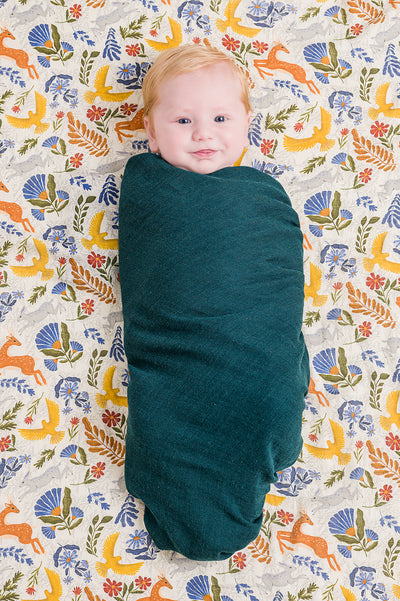 DockATot Swaddle - Woodland / Deep Teal (In Stock)