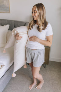 Cosset Body Pillow – Sand Chambray (In Stock)